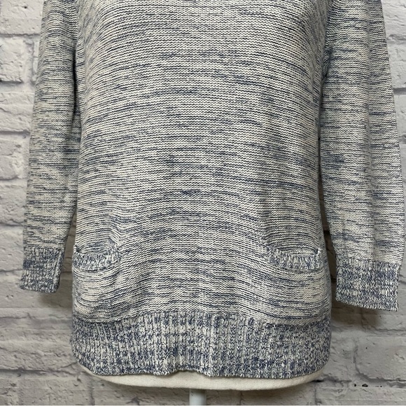 Chaps 3/4 Sleeve Crew Sweater with Ribbed Detailing Size Medium - Picture 5 of 9